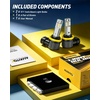 image:imageAUXITO H11 LED Bulb H8 H9 H16 80000LM 6500K Cool White 22W Low Power Consumption PlugNPlay NonPolarity Design Perfect Beam Pattern for Fog Lights Driving Lights Replacement Bulbs Pack of 2H11 White  Yellow