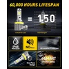 image:imageAUXITO H11 LED Bulb H8 H9 H16 80000LM 6500K Cool White 22W Low Power Consumption PlugNPlay NonPolarity Design Perfect Beam Pattern for Fog Lights Driving Lights Replacement Bulbs Pack of 2H11H8H9
