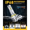 image:imageAUXITO H11 LED Bulb H8 H9 H16 80000LM 6500K Cool White 22W Low Power Consumption PlugNPlay NonPolarity Design Perfect Beam Pattern for Fog Lights Driving Lights Replacement Bulbs Pack of 290059006