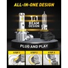 image:imageAUXITO H11 LED Bulb H8 H9 H16 80000LM 6500K Cool White 22W Low Power Consumption PlugNPlay NonPolarity Design Perfect Beam Pattern for Fog Lights Driving Lights Replacement Bulbs Pack of 29006HB4