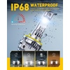 image:imageAUXITO 9006HB4 LED Switchback Bulbs 6500K White amp 3000K Amber Yellow 1000 50000LM Ultra Bright No Flicker 3MinPlug and Play 30 Years Lifespan Fits 99 Vehicles Pack of 2H11B