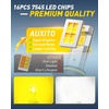 image:imageAUXITO 9006HB4 LED Switchback Bulbs 6500K White amp 3000K Amber Yellow 1000 50000LM Ultra Bright No Flicker 3MinPlug and Play 30 Years Lifespan Fits 99 Vehicles Pack of 29006HB4 Dual Color Bulb