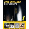 image:imageAUXITO 9006HB4 LED Switchback Bulbs 6500K White amp 3000K Amber Yellow 1000 50000LM Ultra Bright No Flicker 3MinPlug and Play 30 Years Lifespan Fits 99 Vehicles Pack of 2H7
