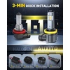image:imageAUXITO 9006HB4 LED Switchback Bulbs 6500K White amp 3000K Amber Yellow 1000 50000LM Ultra Bright No Flicker 3MinPlug and Play 30 Years Lifespan Fits 99 Vehicles Pack of 2H11 Dual Color Bulb