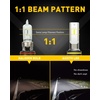 image:imageAUXITO 9145 H10 9140 LED Fog Light Bulbs 6000LM 300 Per Set 6500K White  Fanless Mini Size Fog Lights Replacement for Cars CSP LED Chips IP68 5Min Install Pack of 2