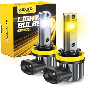 image:imageAUXITO 9006HB4 LED Switchback Bulbs 6500K White amp 3000K Amber Yellow 1000 50000LM Ultra Bright No Flicker 3MinPlug and Play 30 Years Lifespan Fits 99 Vehicles Pack of 2H11 Dual Color Bulb