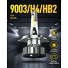image:imageAUXITO H4 9003 HB2 LED Bulbs 700 Brighter 6500K White Replacement for 9003H4 Halogen Bulb HB2 Fog Lights Canbus Plug and Play Pack of 2