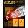 image:imageOXILAM 2026 Upgraded 7440 LED Bulb Amber with Fan CANBUS Error Free 4000LM 600 Brighter Turn Signal Light Anti Hyper Flash T20 7441 W21W WY21W 7440NA Blinker Bulb Replacement Pack of 2Brilliant Red