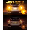 image:imageOXILAM 2026 Upgraded 7440 LED Bulb Amber with Fan CANBUS Error Free 4000LM 600 Brighter Turn Signal Light Anti Hyper Flash T20 7441 W21W WY21W 7440NA Blinker Bulb Replacement Pack of 2Amber Yellow