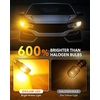 image:imageOXILAM 2026 Upgraded 7440 LED Bulb Amber with Fan CANBUS Error Free 4000LM 600 Brighter Turn Signal Light Anti Hyper Flash T20 7441 W21W WY21W 7440NA Blinker Bulb Replacement Pack of 2Amber Yellow