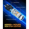 image:imageOXILAM 2026 Upgraded 7440 LED Bulb Amber with Fan CANBUS Error Free 4000LM 600 Brighter Turn Signal Light Anti Hyper Flash T20 7441 W21W WY21W 7440NA Blinker Bulb Replacement Pack of 2WhiteYellow