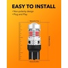 image:imageOXILAM 2026 Upgraded 7440 LED Bulb Amber with Fan CANBUS Error Free 4000LM 600 Brighter Turn Signal Light Anti Hyper Flash T20 7441 W21W WY21W 7440NA Blinker Bulb Replacement Pack of 2Brilliant Red