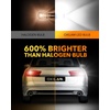 image:imageOXILAM 2026 Upgraded 7440 LED Bulb Amber with Fan CANBUS Error Free 4000LM 600 Brighter Turn Signal Light Anti Hyper Flash T20 7441 W21W WY21W 7440NA Blinker Bulb Replacement Pack of 2Xenon White