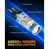 image:imageOXILAM 2026 Upgraded 7440 LED Bulb Amber with Fan CANBUS Error Free 4000LM 600 Brighter Turn Signal Light Anti Hyper Flash T20 7441 W21W WY21W 7440NA Blinker Bulb Replacement Pack of 2AmberWhite