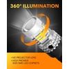 image:imageOXILAM 2026 Upgraded 7440 LED Bulb Amber with Fan CANBUS Error Free 4000LM 600 Brighter Turn Signal Light Anti Hyper Flash T20 7441 W21W WY21W 7440NA Blinker Bulb Replacement Pack of 2Xenon White