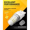 image:imageOXILAM 2026 Upgraded 7440 LED Bulb Amber with Fan CANBUS Error Free 4000LM 600 Brighter Turn Signal Light Anti Hyper Flash T20 7441 W21W WY21W 7440NA Blinker Bulb Replacement Pack of 2Xenon White