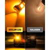 image:imageOXILAM 2026 Upgraded 7440 LED Bulb Amber with Fan CANBUS Error Free 4000LM 600 Brighter Turn Signal Light Anti Hyper Flash T20 7441 W21W WY21W 7440NA Blinker Bulb Replacement Pack of 2Amber Yellow