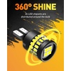 image:imageOXILAM 2026 Upgraded 7440 LED Bulb Amber with Fan CANBUS Error Free 4000LM 600 Brighter Turn Signal Light Anti Hyper Flash T20 7441 W21W WY21W 7440NA Blinker Bulb Replacement Pack of 2Xenon White