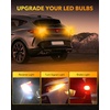 image:imageOXILAM 2026 Upgraded 7440 LED Bulb Amber with Fan CANBUS Error Free 4000LM 600 Brighter Turn Signal Light Anti Hyper Flash T20 7441 W21W WY21W 7440NA Blinker Bulb Replacement Pack of 2WhiteYellow