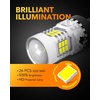 image:imageOXILAM 2026 Upgraded 7440 LED Bulb Amber with Fan CANBUS Error Free 4000LM 600 Brighter Turn Signal Light Anti Hyper Flash T20 7441 W21W WY21W 7440NA Blinker Bulb Replacement Pack of 2Xenon White