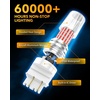 image:imageOXILAM 2026 Upgraded 7440 LED Bulb Amber with Fan CANBUS Error Free 4000LM 600 Brighter Turn Signal Light Anti Hyper Flash T20 7441 W21W WY21W 7440NA Blinker Bulb Replacement Pack of 2Brilliant Red