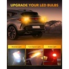image:imageOXILAM 2026 Upgraded 7440 LED Bulb Amber with Fan CANBUS Error Free 4000LM 600 Brighter Turn Signal Light Anti Hyper Flash T20 7441 W21W WY21W 7440NA Blinker Bulb Replacement Pack of 2AmberWhite