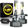 image:imageAUXITO H4 9003 HB2 LED Bulbs 700 Brighter 6500K White Replacement for 9003H4 Halogen Bulb HB2 Fog Lights Canbus Plug and Play Pack of 2