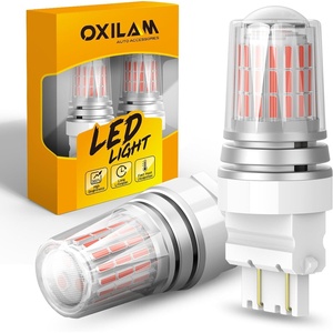 image:imageOXILAM 2026 Upgraded 7440 LED Bulb Amber with Fan CANBUS Error Free 4000LM 600 Brighter Turn Signal Light Anti Hyper Flash T20 7441 W21W WY21W 7440NA Blinker Bulb Replacement Pack of 2Brilliant Red