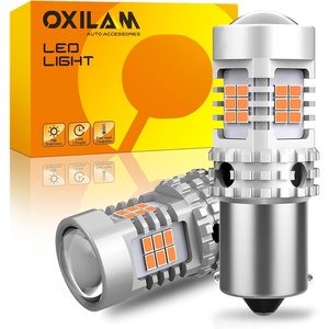 image:imageOXILAM 2026 Upgraded 7440 LED Bulb Amber with Fan CANBUS Error Free 4000LM 600 Brighter Turn Signal Light Anti Hyper Flash T20 7441 W21W WY21W 7440NA Blinker Bulb Replacement Pack of 2Amber Yellow
