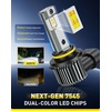 image:imageAUXITO 9006 HB4 LED Switchback Bulb 6500K Cool White  3000K Amber Yellow Switchable 90000LM High Lumen Output Plug and Play FlickerFree Durable Works with 99 Vehicles 2 Pack