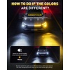 image:imageAUXITO 9006 HB4 LED Switchback Bulb 6500K Cool White  3000K Amber Yellow Switchable 90000LM High Lumen Output Plug and Play FlickerFree Durable Works with 99 Vehicles 2 Pack