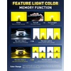 image:imageAUXITO 9006 HB4 LED Switchback Bulb 6500K Cool White  3000K Amber Yellow Switchable 90000LM High Lumen Output Plug and Play FlickerFree Durable Works with 99 Vehicles 2 Pack