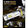 image:imageAUXITO H11H8 LED Bulb 80000LM 6500K White 11 Mini Fit NonPolarity Plug amp Play EMC Ready for Fog Lights Driving Lamps Replacement Bulbs Pack of 29005HB3