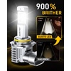 image:imageAUXITO H11H8 LED Bulb 80000LM 6500K White 11 Mini Fit NonPolarity Plug amp Play EMC Ready for Fog Lights Driving Lamps Replacement Bulbs Pack of 29005HB3