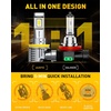 image:imageAUXITO H11H8 LED Fog Light Bulb 80000LM 6500K Cool White EMC Protection PlugNPlay Driving Light Replacement Bulbs Pack of 2H11H8H9H16 White