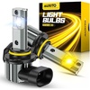 image:imageAUXITO 9006 HB4 LED Switchback Bulb 6500K Cool White  3000K Amber Yellow Switchable 90000LM High Lumen Output Plug and Play FlickerFree Durable Works with 99 Vehicles 2 Pack