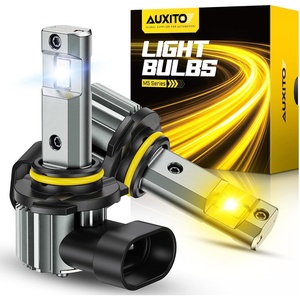 image:imageAUXITO 9006 HB4 LED Switchback Bulb 6500K Cool White  3000K Amber Yellow Switchable 90000LM High Lumen Output Plug and Play FlickerFree Durable Works with 99 Vehicles 2 Pack
