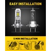 image:imageAUXITO 9004 Bulb 1000 Brighter 11 Mini Size No Adapter Needed 5 Min Quick Install No Flicker 99 Compatibility Pack of 2H7