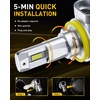 image:imageAUXITO 9004 Bulb 1000 Brighter 11 Mini Size No Adapter Needed 5 Min Quick Install No Flicker 99 Compatibility Pack of 2H8H9H11