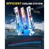 image:imageAUXITO 80000LM H11H8 LED Switchback Bulbs 11 Mini Size H11 LED Fog Light Bulbs 6500K amp 3000K Dual Color Driving Lamps No Polarity PlugandPlay 60000H LifetimeH11BWhite