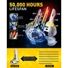 image:imageAUXITO 80000LM H11H8 LED Switchback Bulbs 11 Mini Size H11 LED Fog Light Bulbs 6500K amp 3000K Dual Color Driving Lamps No Polarity PlugandPlay 60000H LifetimeH11H8H9