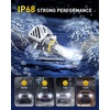 image:imageAUXITO 80000LM H11H8 LED Switchback Bulbs 11 Mini Size H11 LED Fog Light Bulbs 6500K amp 3000K Dual Color Driving Lamps No Polarity PlugandPlay 60000H Lifetime9006HB4