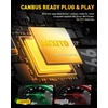 image:imageAUXITO 80000LM H11H8 LED Switchback Bulbs 11 Mini Size H11 LED Fog Light Bulbs 6500K amp 3000K Dual Color Driving Lamps No Polarity PlugandPlay 60000H LifetimeH49003HB2