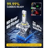 image:imageAUXITO 80000LM H11H8 LED Switchback Bulbs 11 Mini Size H11 LED Fog Light Bulbs 6500K amp 3000K Dual Color Driving Lamps No Polarity PlugandPlay 60000H Lifetime9012