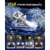 image:imageAUXITO 80000LM H11H8 LED Switchback Bulbs 11 Mini Size H11 LED Fog Light Bulbs 6500K amp 3000K Dual Color Driving Lamps No Polarity PlugandPlay 60000H Lifetime9012