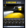 image:imageAUXITO 80000LM H11H8 LED Switchback Bulbs 11 Mini Size H11 LED Fog Light Bulbs 6500K amp 3000K Dual Color Driving Lamps No Polarity PlugandPlay 60000H LifetimeH11 Dual Color