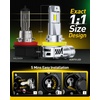 image:imageAUXITO 80000LM H11H8 LED Switchback Bulbs 11 Mini Size H11 LED Fog Light Bulbs 6500K amp 3000K Dual Color Driving Lamps No Polarity PlugandPlay 60000H LifetimeH11H8H9