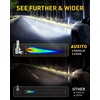 image:imageAUXITO 80000LM H11H8 LED Switchback Bulbs 11 Mini Size H11 LED Fog Light Bulbs 6500K amp 3000K Dual Color Driving Lamps No Polarity PlugandPlay 60000H Lifetime9012