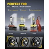 image:imageAUXITO 80000LM H11H8 LED Switchback Bulbs 11 Mini Size H11 LED Fog Light Bulbs 6500K amp 3000K Dual Color Driving Lamps No Polarity PlugandPlay 60000H LifetimeH11 Dual Color