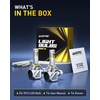 image:imageAUXITO 80000LM H11H8 LED Switchback Bulbs 11 Mini Size H11 LED Fog Light Bulbs 6500K amp 3000K Dual Color Driving Lamps No Polarity PlugandPlay 60000H Lifetime9012